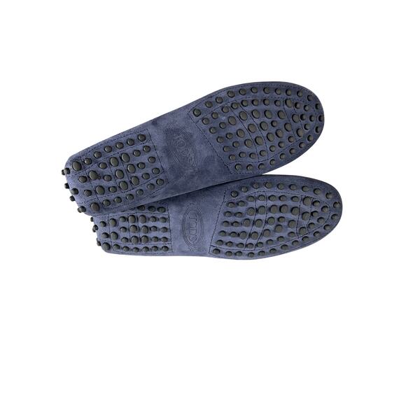 Tod's Gommino 'Driving' Blue Suede Shoes Size 6 - Picture 6 of 6